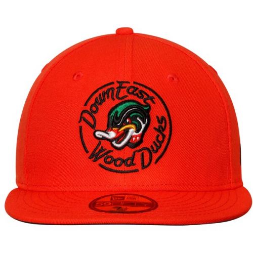  Men's Down East Wood Ducks New Era Orange Alternate Authentic Collection On-Field 59FIFTY Fitted Hat