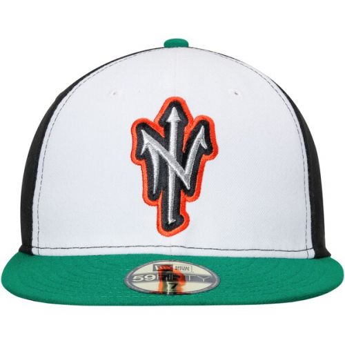  Men's Norfolk Tides New Era WhiteGreen Theme Authentic Collection On-Field 59FIFTY Fitted Hat