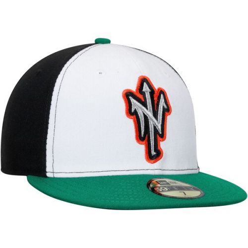  Men's Norfolk Tides New Era WhiteGreen Theme Authentic Collection On-Field 59FIFTY Fitted Hat