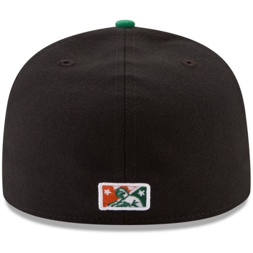  Men's Norfolk Tides New Era WhiteGreen Theme Authentic Collection On-Field 59FIFTY Fitted Hat