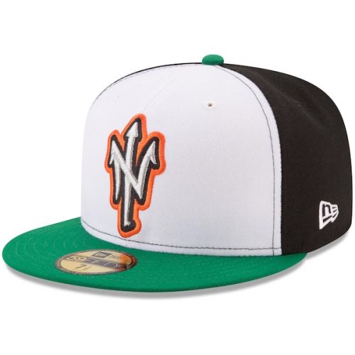  Men's Norfolk Tides New Era WhiteGreen Theme Authentic Collection On-Field 59FIFTY Fitted Hat