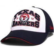 Men's Texas Rangers New Era WhiteNavy Blocked Out 39THIRTY Flex Hat