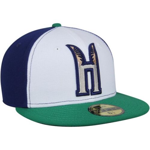  Men's Hartford Yard Goats New Era WhiteNavy Authentic Collection On-Field 59FIFTY Fitted Hat