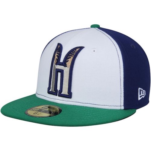  Men's Hartford Yard Goats New Era WhiteNavy Authentic Collection On-Field 59FIFTY Fitted Hat