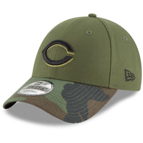  Men's Cincinnati Reds New Era Olive Alternate 2 The League 9FORTY Adjustable Hat