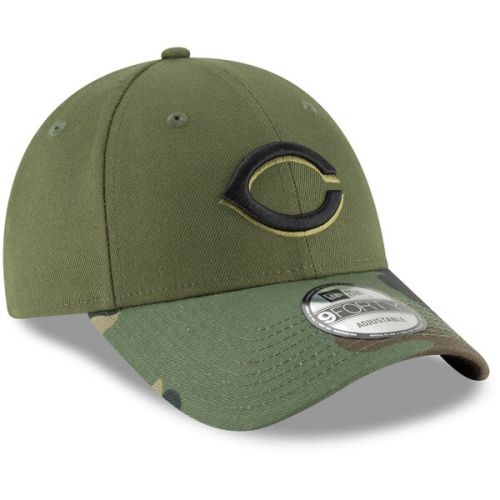  Men's Cincinnati Reds New Era Olive Alternate 2 The League 9FORTY Adjustable Hat