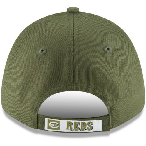  Men's Cincinnati Reds New Era Olive Alternate 2 The League 9FORTY Adjustable Hat