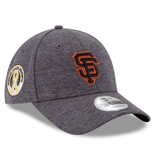  Men's San Francisco Giants Buster Posey New Era Gray Pediatric Cancer Awareness 9FORTY Adjustable Hat