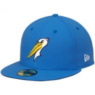 Men's Myrtle Beach Pelicans New Era Blue Authentic Road 59FIFTY Fitted Hat