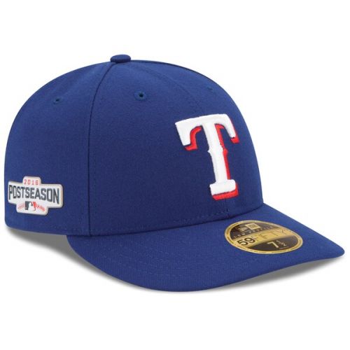  Men's Texas Rangers New Era Royal 2016 Postseason Side Patch Low Profile 59FIFTY Fitted Hat