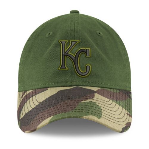  Men's Kansas City Royals New Era GreenCamo 2017 Memorial Day 9TWENTY Adjustable Hat