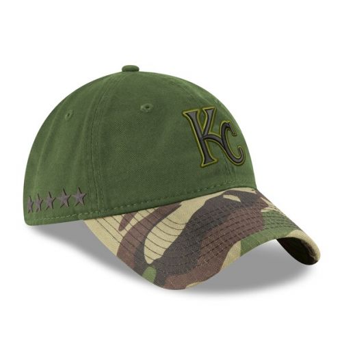  Men's Kansas City Royals New Era GreenCamo 2017 Memorial Day 9TWENTY Adjustable Hat