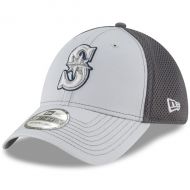 Men's Seattle Mariners New Era Gray Grayed Out Neo 39THIRTY Flex Hat