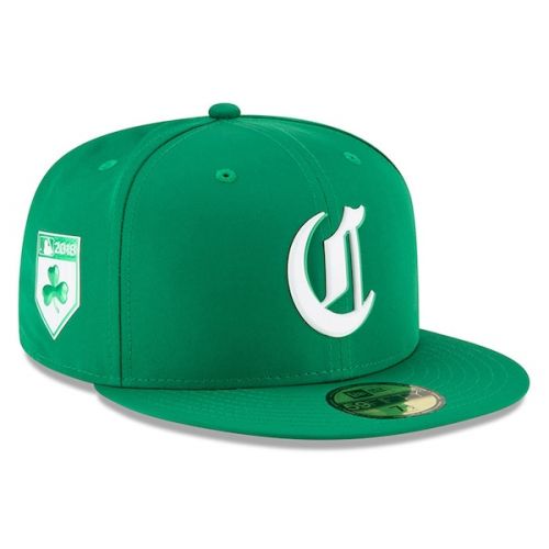  Men's Cincinnati Reds New Era Green 2018 St. Patrick's Day Prolight 59FIFTY Performance Fitted Hat