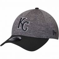 Men's Kansas City Royals New Era Heathered GrayBlack Shadow Tech 39THIRTY Flex Hat