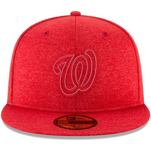  Men's Washington Nationals New Era Heather Red 2018 Clubhouse Collection 59FIFTY Fitted Hat