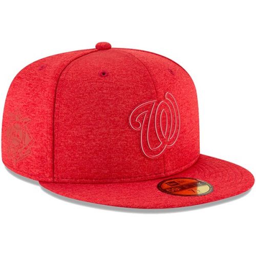  Men's Washington Nationals New Era Heather Red 2018 Clubhouse Collection 59FIFTY Fitted Hat