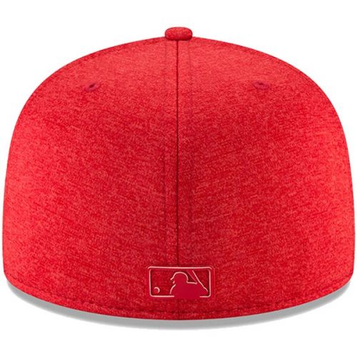  Men's Washington Nationals New Era Heather Red 2018 Clubhouse Collection 59FIFTY Fitted Hat