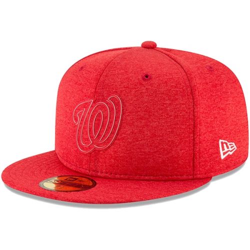  Men's Washington Nationals New Era Heather Red 2018 Clubhouse Collection 59FIFTY Fitted Hat