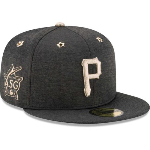  Men's Pittsburgh Pirates New Era Heathered Black 2017 MLB All-Star Game Side Patch 59FIFTY Fitted Hat