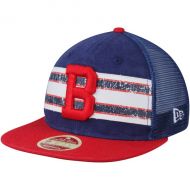 Men's Boston Red Sox New Era NavyRed Vintage Throwback Stripe 9FIFTY Adjustable Snapback Hat