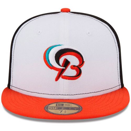  Men's Bowie Baysox New Era BlackOrange Authentic Collection On Field 59FIFTY Fitted Hat