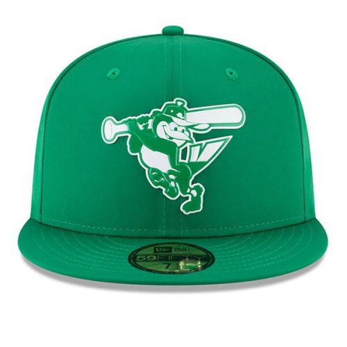  Men's Baltimore Orioles New Era Green 2018 St. Patrick's Day Prolight 59FIFTY Performance Fitted Hat