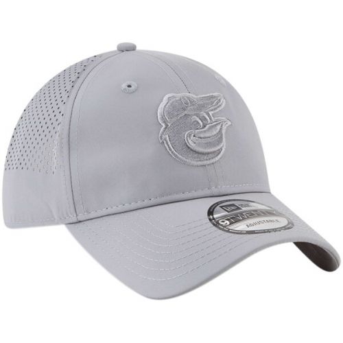  Men's Baltimore Orioles New Era Gray Perforated Tone 9TWENTY Adjustable Hat