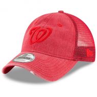 Men's Washington Nationals New Era Red Tonal Washed 9TWENTY Adjustable Hat
