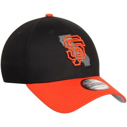  Men's San Francisco Giants New Era BlackOrange State Flective 39THIRTY Flex Hat