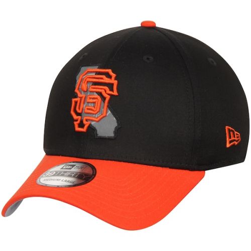  Men's San Francisco Giants New Era BlackOrange State Flective 39THIRTY Flex Hat