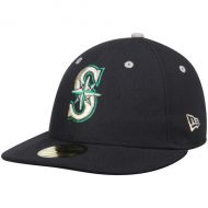 Men's Navy New Era Seattle Mariners 2T Patched Low Profile 59FIFTY Fitted Hat