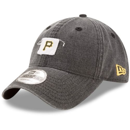  Men's Pittsburgh Pirates New Era Black Stamped 9TWENTY Adjustable Hat
