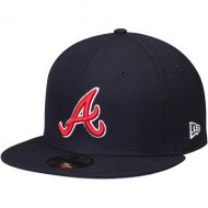 Men's Atlanta Braves New Era Navy Wool Standard 2 59FIFTY Fitted Hat
