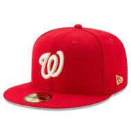 Men's Washington Nationals New Era Red Gold City 59FIFTY Fitted Hat