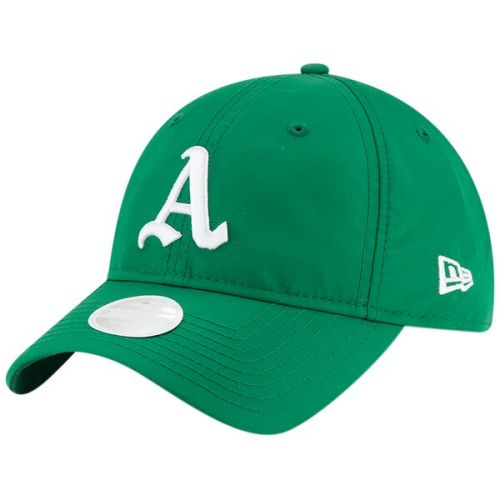  Womens Oakland Athletics New Era Green 2018 St. Patricks Day Prolight 9TWENTY Adjustable Hat