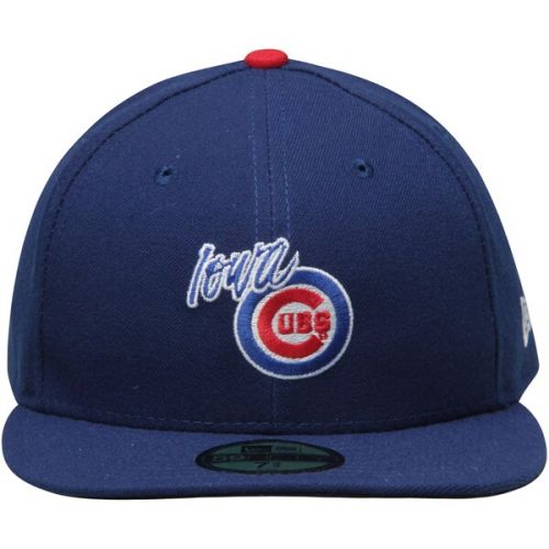  Men's Iowa Cubs New Era Royal Authentic Road 59FIFTY Fitted Hat