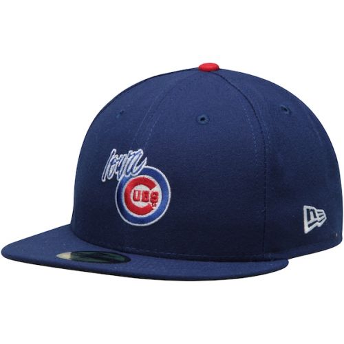  Men's Iowa Cubs New Era Royal Authentic Road 59FIFTY Fitted Hat