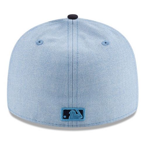  Men's Cleveland Indians New Era Light Blue 2018 Father's Day On Field Low Profile 59FIFTY Fitted Hat