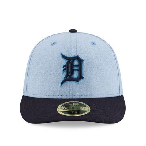  Men's Detroit Tigers New Era Light Blue 2018 Father's Day On Field Low Profile 59FIFTY Fitted Hat