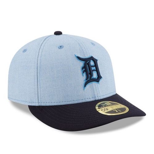  Men's Detroit Tigers New Era Light Blue 2018 Father's Day On Field Low Profile 59FIFTY Fitted Hat