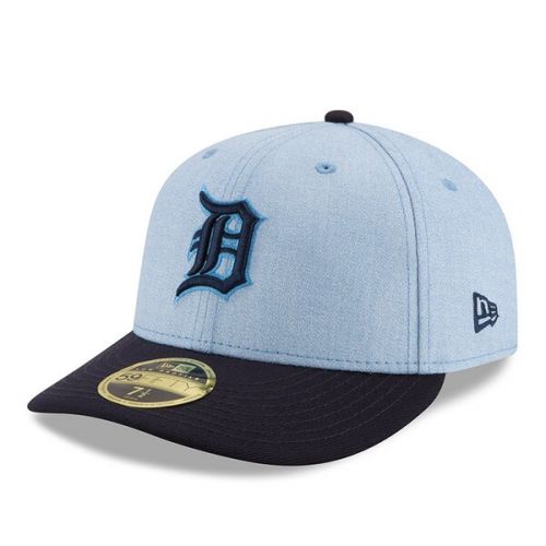  Men's Detroit Tigers New Era Light Blue 2018 Father's Day On Field Low Profile 59FIFTY Fitted Hat