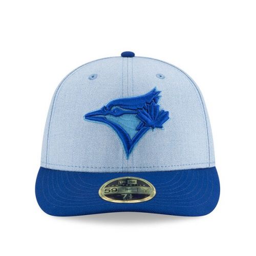  Men's Toronto Blue Jays New Era Light Blue 2018 Father's Day On Field Low Profile 59FIFTY Fitted Hat
