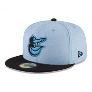 Men's Baltimore Orioles New Era Light Blue 2018 Father's Day On Field 59FIFTY Fitted Hat