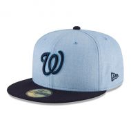 Men's Washington Nationals New Era Light Blue 2018 Father's Day On Field 59FIFTY Fitted Hat
