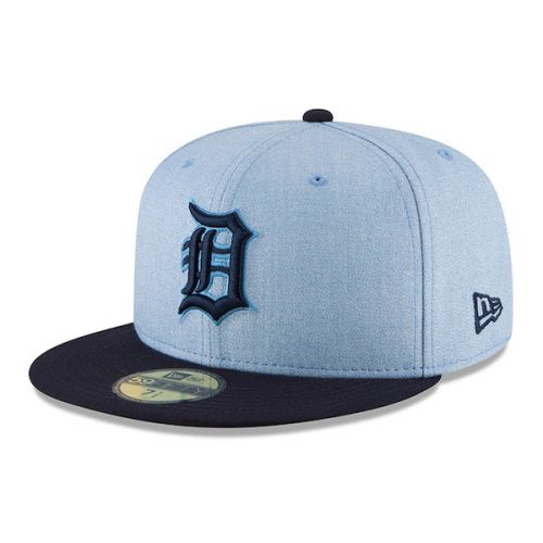  Men's Detroit Tigers New Era Light Blue 2018 Father's Day On Field 59FIFTY Fitted Hat