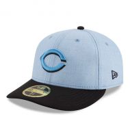 Mens Cincinnati Reds New Era Light Blue 2018 Fathers Day On Field Low Profile 59FIFTY Fitted Hat
