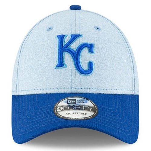  Mens Kansas City Royals New Era Light Blue 2018 Fathers Day 9FORTY Adjustable Hat