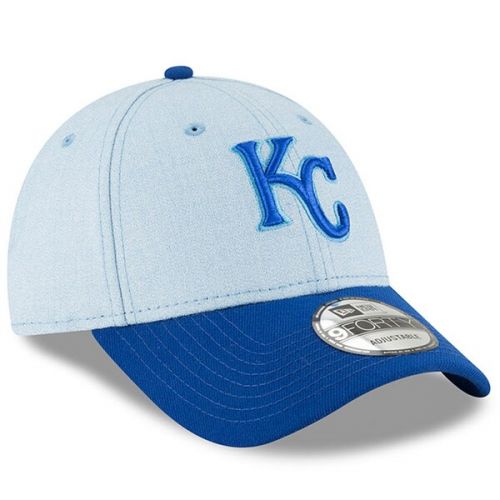  Mens Kansas City Royals New Era Light Blue 2018 Fathers Day 9FORTY Adjustable Hat