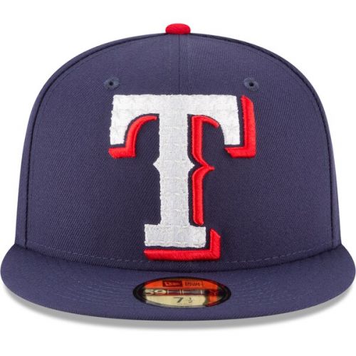  Mens Texas Rangers New Era Navy Patriotic Turn 59FIFTY Fitted Hat